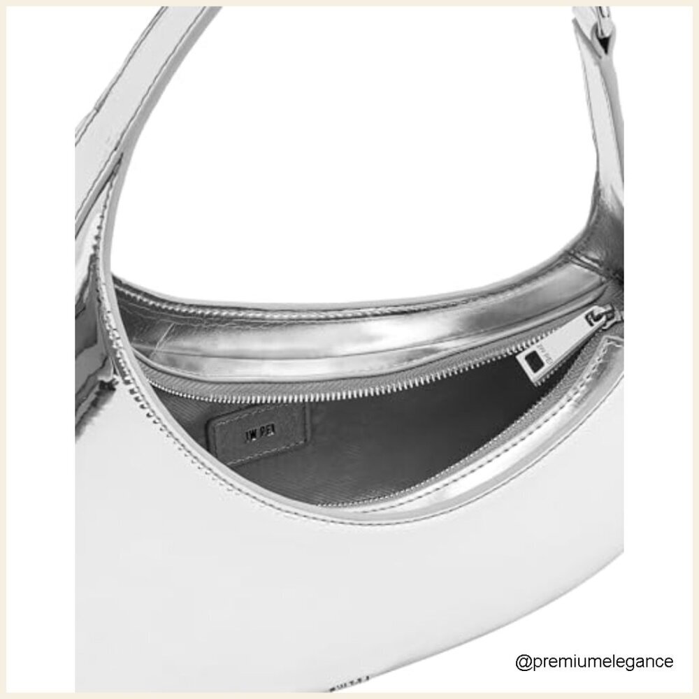 Vegan Leather Shoulder Bag with Zipper Closure, Fits Large Phones - Picture 6 of 7